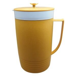 Therm-o-Ware Sunfrost Pitcher Gold Plastic Thermal 2 Quart Vintage MCM